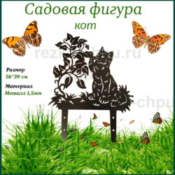 фигура в сад котик